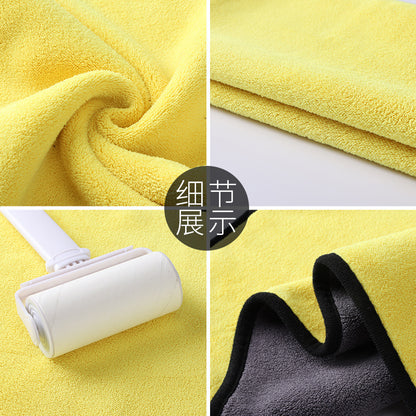 Special car wash towel large coral fleece double color lint 60*160 thick strong water absorption - image 3