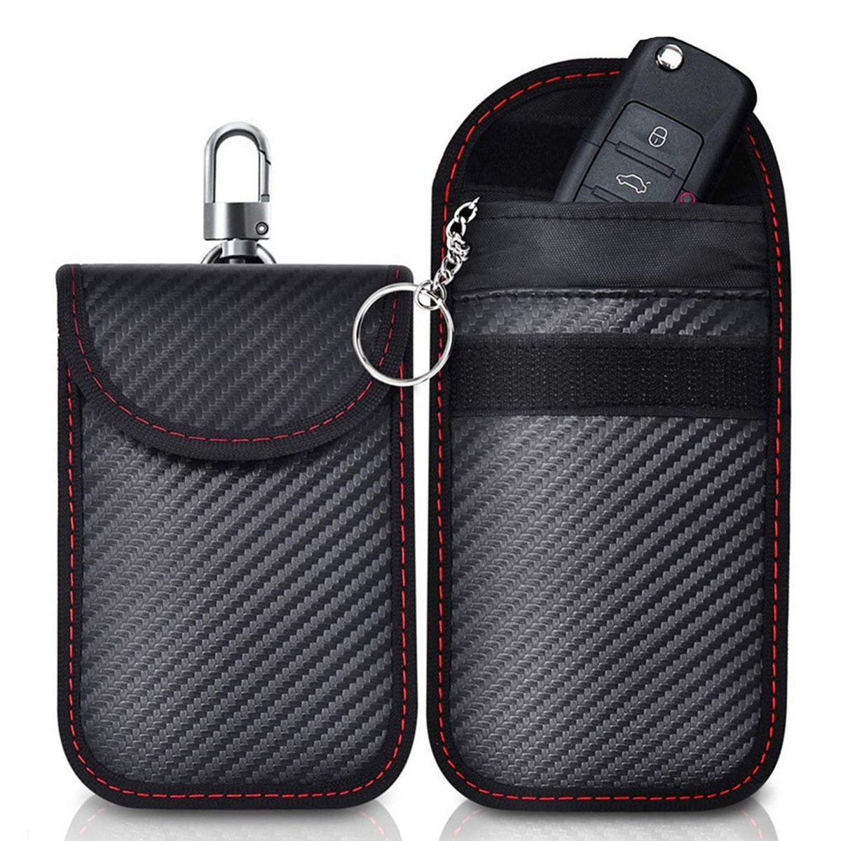 Promotion of the 2026 New Model Carbon Fiber Car Key Protection Case for Foreign Trade, Anti-Theft, Anti-Rfid Signal Scanning - image 1