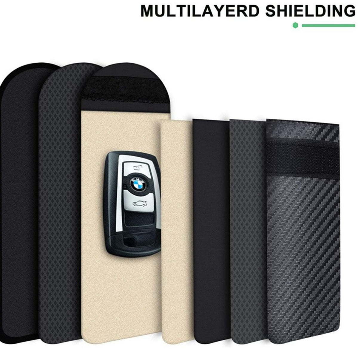 Promotion of the 2026 New Model Carbon Fiber Car Key Protection Case for Foreign Trade, Anti-Theft, Anti-Rfid Signal Scanning - image 2