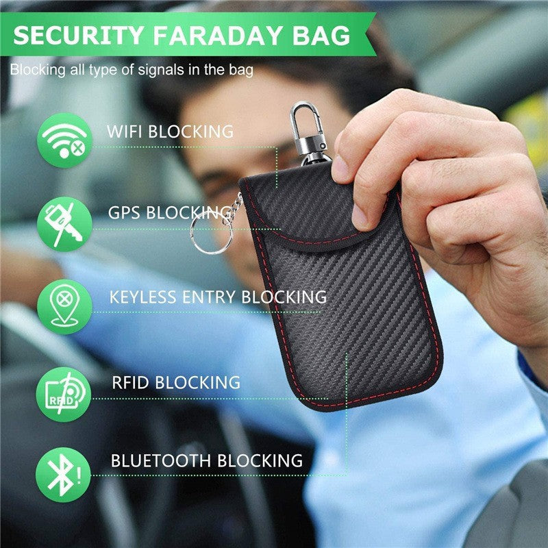 Promotion of the 2026 New Model Carbon Fiber Car Key Protection Case for Foreign Trade, Anti-Theft, Anti-Rfid Signal Scanning - image 3