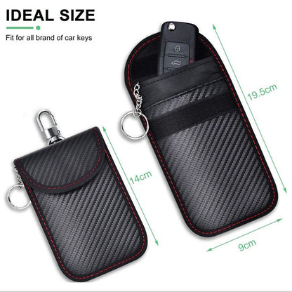 Promotion of the 2026 New Model Carbon Fiber Car Key Protection Case for Foreign Trade, Anti-Theft, Anti-Rfid Signal Scanning - image 5