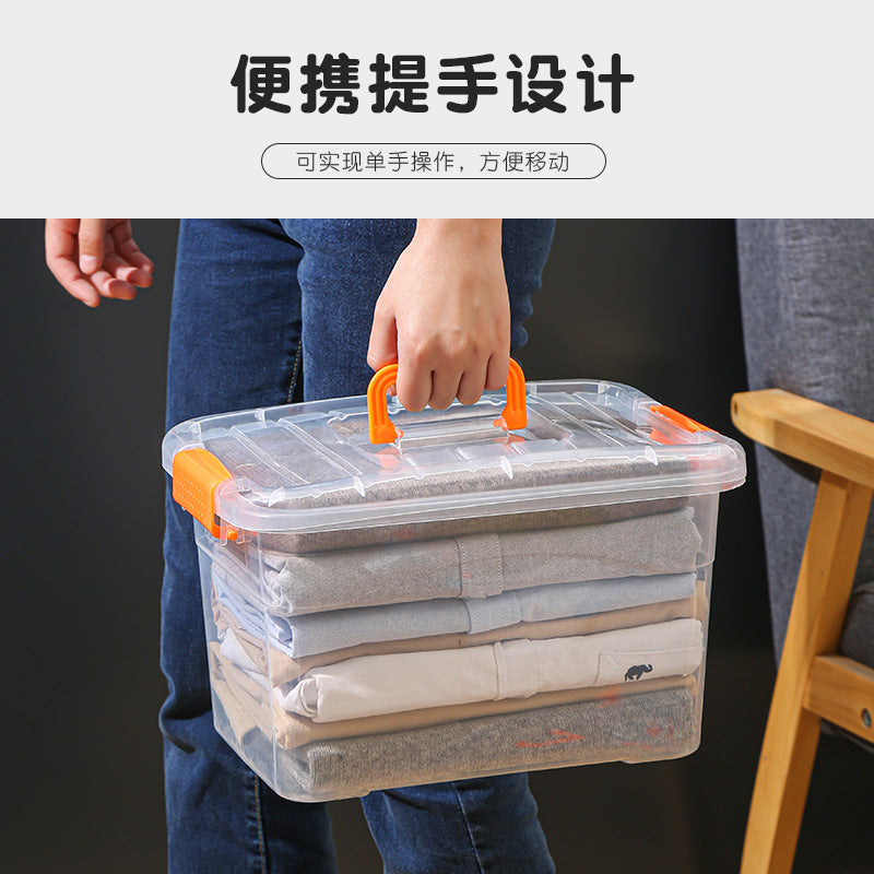 Plastic storage box desktop transparent storage box with portable snacks storage box car storage box toy storage box - image 4