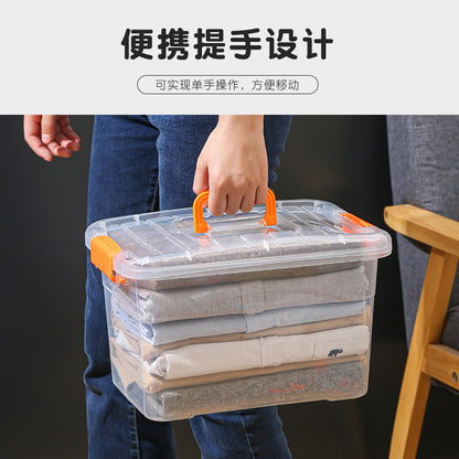 Plastic storage box desktop transparent storage box with portable snacks storage box car storage box toy storage box - image 4