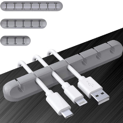 Simple data cable fixing organizer car desktop organizer mouse clip silicone cable - image 1