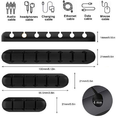 Simple data cable fixing organizer car desktop organizer mouse clip silicone cable - image 4