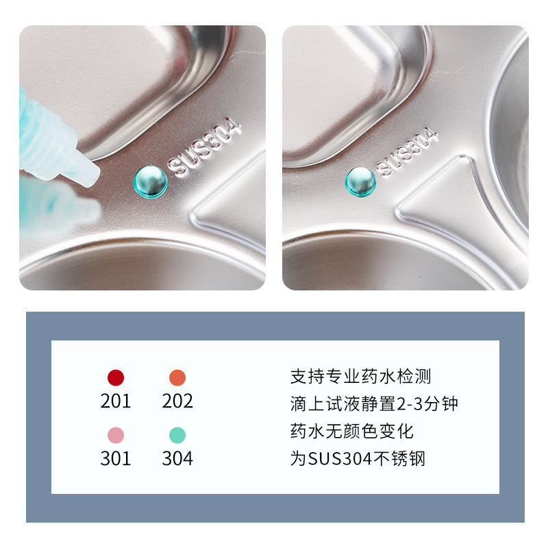 Panda Dining Plate School Children's 304 Stainless Steel Dinner Plate Kindergarten Cartoon Car Dinner Plate Baby Dinner Plate - image 3