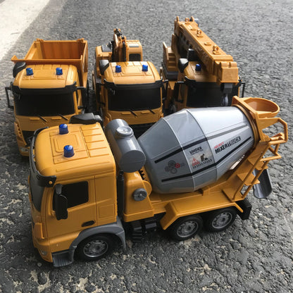 Motorcycle Amazon 2.4g Remote Control Engineering Concrete Mixer Truck Excavator Simulation Model Simulation Remote Control Car - image 4
