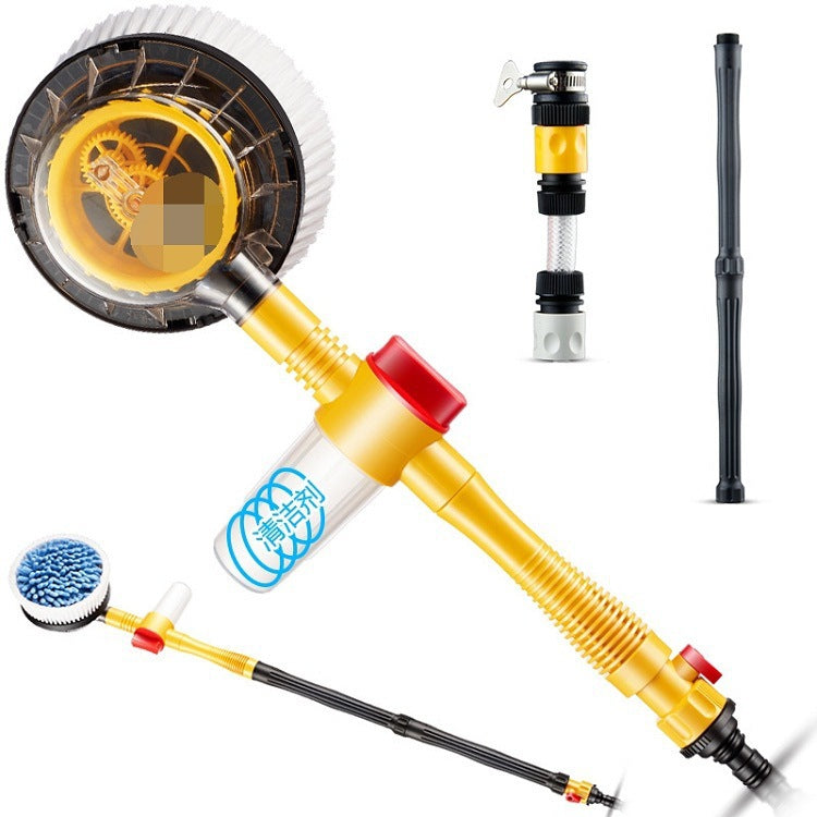 Car Washing Water Brush Chenille Automatic Rotating Car Washing Mop Household Portable Long Handle Telescopic Car Washing Brush - image 1