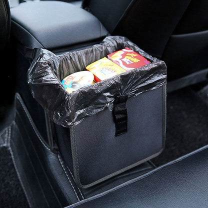 Car Trash Can Storage Net Pocket Hanging Garbage Basket Rear Seat Storage Box Waterproof Trash Can Storage Storage Box - image 1