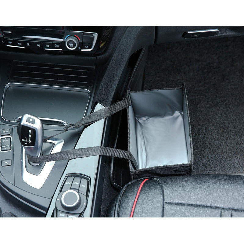 Car Trash Can Storage Net Pocket Hanging Garbage Basket Rear Seat Storage Box Waterproof Trash Can Storage Storage Box - image 2