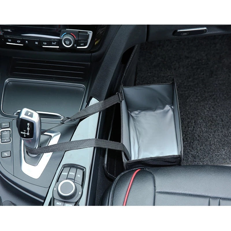 Car Trash Can Storage Net Pocket Hanging Garbage Basket Rear Seat Storage Box Waterproof Trash Can Storage Storage Box - image 4