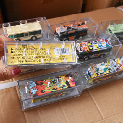 Transparent Display Box, Individually Packaged Mini Alloy Bus, Car, Educational Pull-Back Alloy Car - image 4