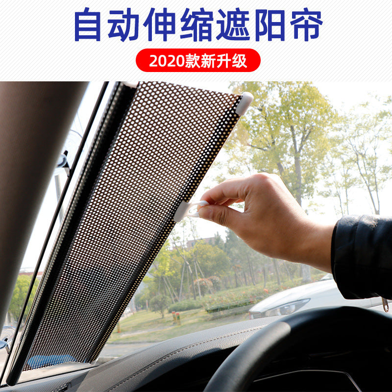 Car Automatic Roller Blinds, Sunshades, Car Window Insulation Curtains, Car Curtains, Sun Shields, Automatic Retractable Front Shields for Cars - image 1