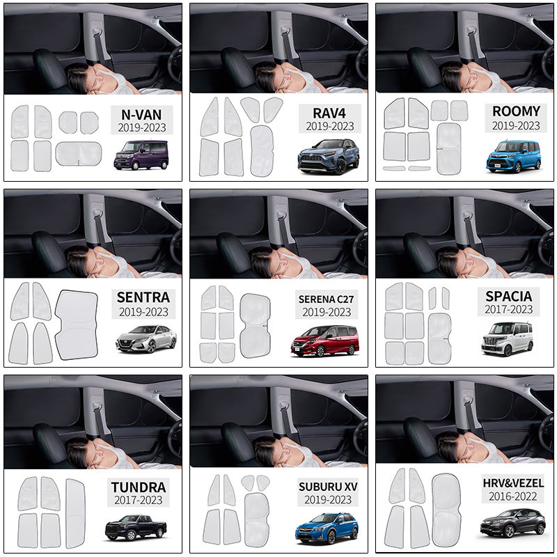 Special Car-Specific Fully Covered Privacy Sunshade Side Window Sunshade Aluminum Foil Oxford Cloth Frame Sunshade - image 2
