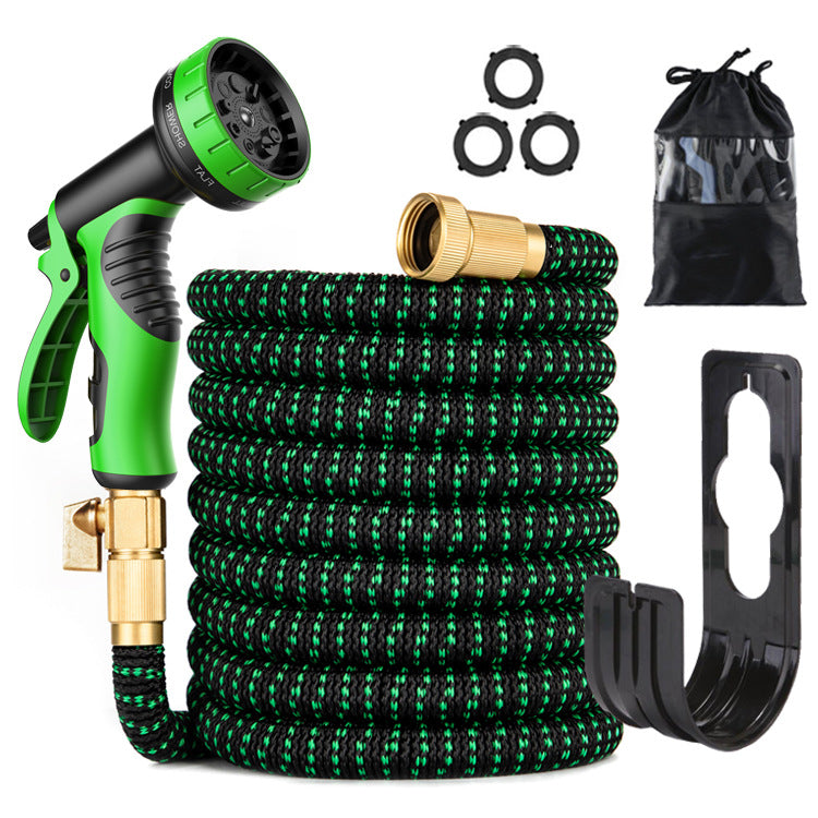 Wholesale 3X Extendable Hose Garden High-Pressure Water Gun Garden Car Wash Black and Green Dual-Color Cross-Border Car Wash Machine - image 1