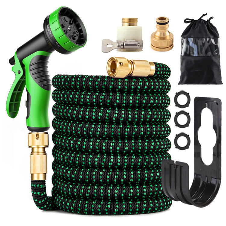 Wholesale 3X Extendable Hose Garden High-Pressure Water Gun Garden Car Wash Black and Green Dual-Color Cross-Border Car Wash Machine - image 2