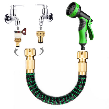Wholesale 3X Extendable Hose Garden High-Pressure Water Gun Garden Car Wash Black and Green Dual-Color Cross-Border Car Wash Machine - image 4