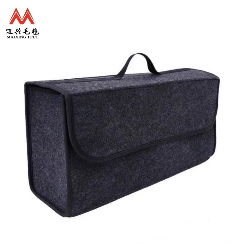 Cross-border car trunk felt storage bag car storage bag foldable storage box sundries finishing box - image 1