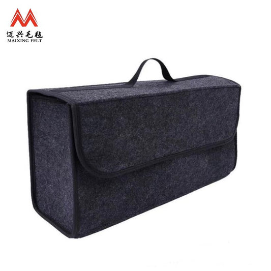 Cross-border car trunk felt storage bag car storage bag foldable storage box sundries finishing box - image 1