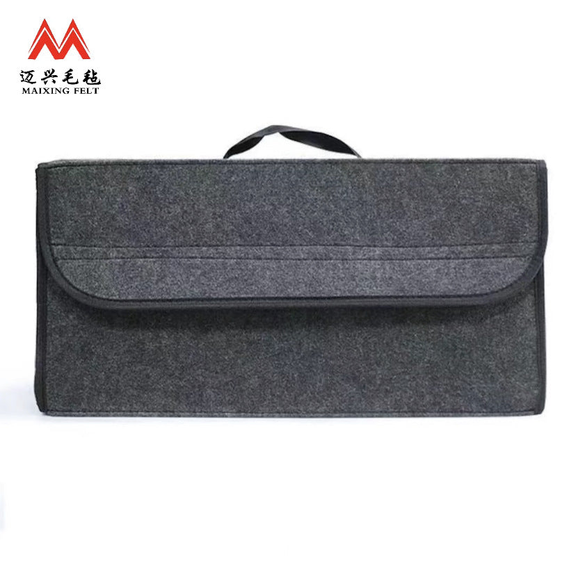 Cross-border car trunk felt storage bag car storage bag foldable storage box sundries finishing box - image 2