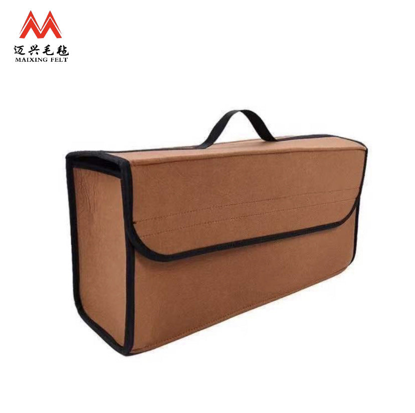 Cross-border car trunk felt storage bag car storage bag foldable storage box sundries finishing box - image 3