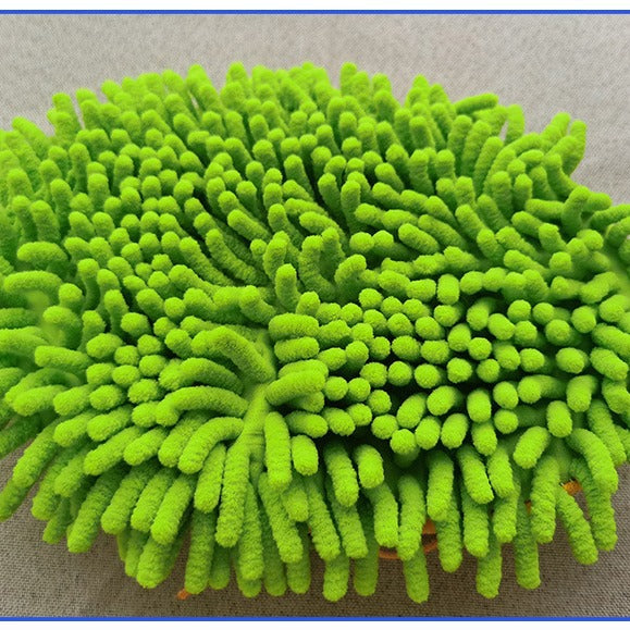 Factory Direct Supply Stainless Steel Chenille Line Retractable Car Wash Brush Car Wash Mop Green Car Cleaning Brush - image 2