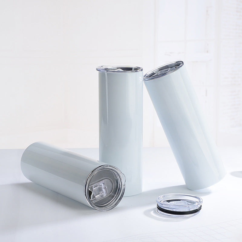 20oz stainless steel cup sublimation straight Cup double straight tube insulation sippy cup transfer coating 30Oz Car Cup - image 4