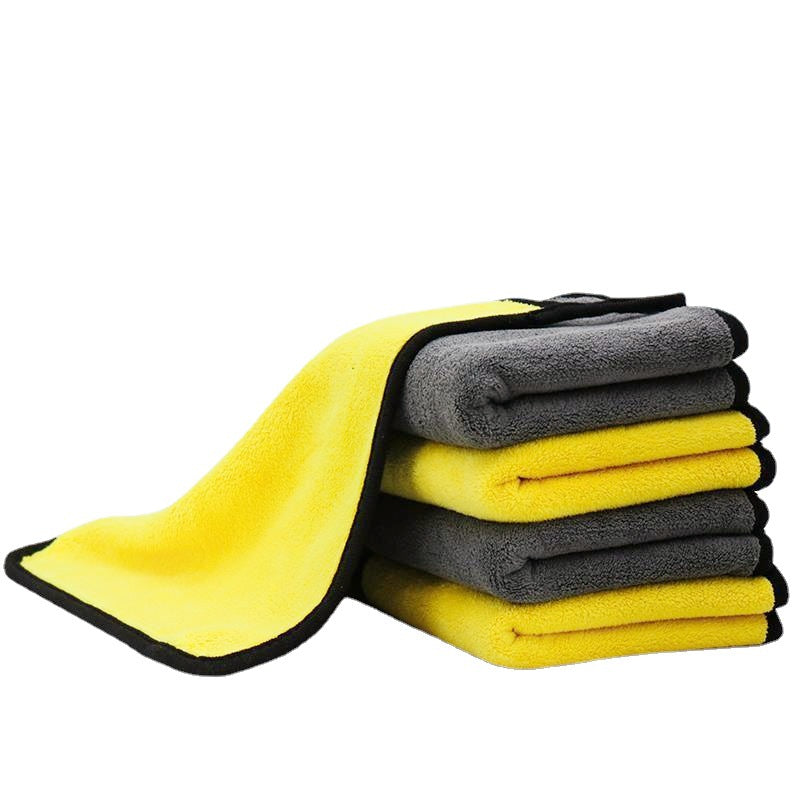 Thickened car wash towel coral fleece absorbent car towel household cleaning towel double-sided quick-drying towel logo - image 5