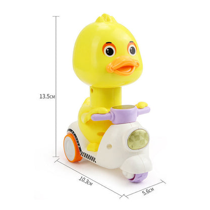 TikTok Internet Red Explosions Press Little Duck Huili Toy Car Motorcycle Stall Toy Children's Cartoon Toy - image 5