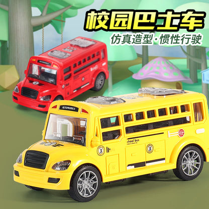 Children's Toys Little Boy Inertia Toy Car Model Cartoon Bus Car Stall Toys Supermarket Gifts Wholesale - image 1