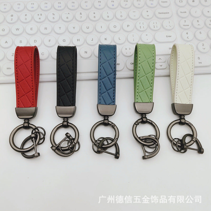 Car key chain high-grade key ring key chain alloy rope pendant high-grade small pendant male and female ring ring accessories - image 2