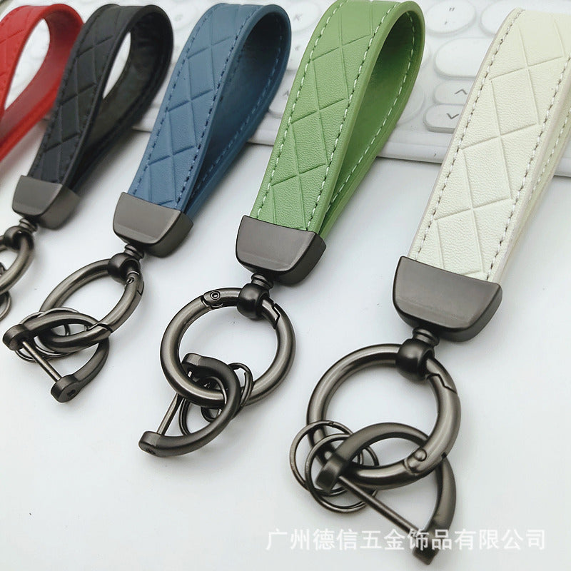 Car key chain high-grade key ring key chain alloy rope pendant high-grade small pendant male and female ring ring accessories - image 3