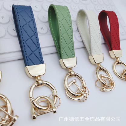 Car key chain high-grade key ring key chain alloy rope pendant high-grade small pendant male and female ring ring accessories - image 4
