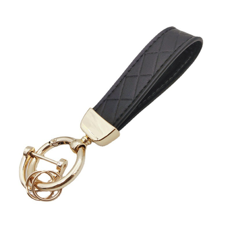 Car key chain high-grade key ring key chain alloy rope pendant high-grade small pendant male and female ring ring accessories - image 5