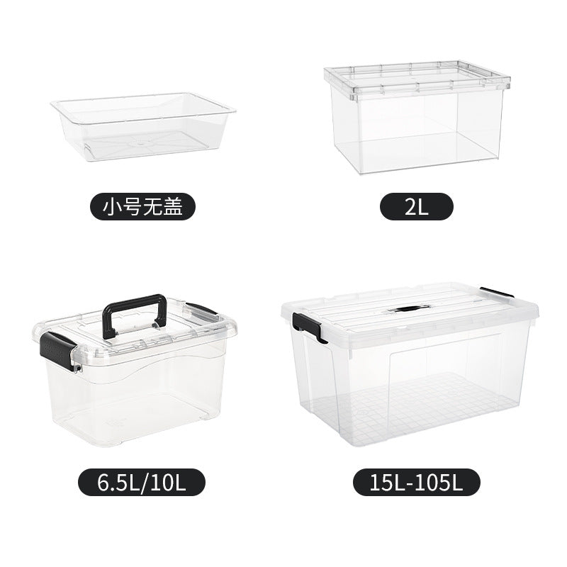 Free Shipping Plastic Portable Transparent Colorful Storage Box for Car, Home, Miscellaneous Items, Toys, and Clothes Storage - image 3