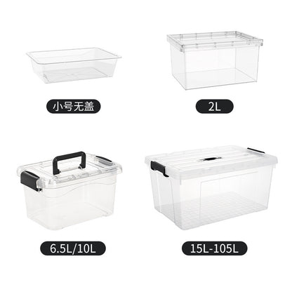 Free Shipping Plastic Portable Transparent Colorful Storage Box for Car, Home, Miscellaneous Items, Toys, and Clothes Storage - image 3