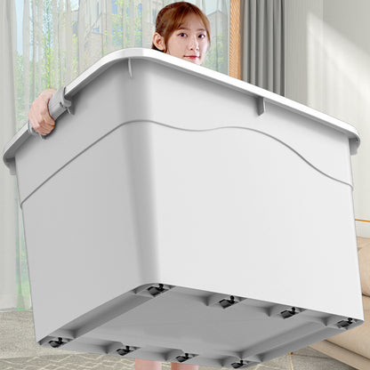 Wholesale Thickened Storage Box Plastic Large Storage Box Household Clothes Quilt Toy Finishing Box Car Storage Box - image 2
