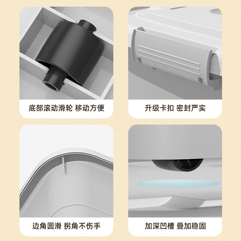 Wholesale Thickened Storage Box Plastic Large Storage Box Household Clothes Quilt Toy Finishing Box Car Storage Box - image 4