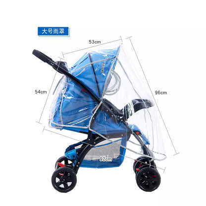 Universal Baby Carriage Canopy Windproof Cover Baby Stroller Umbrella Car Rainproof Cover Warm Cover Children's Car Raincoat Windshield - image 3