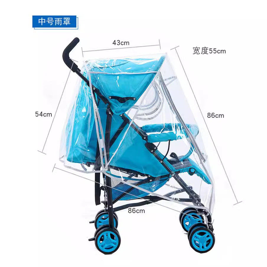 Universal Baby Carriage Canopy Windproof Cover Baby Stroller Umbrella Car Rainproof Cover Warm Cover Children's Car Raincoat Windshield - image 4
