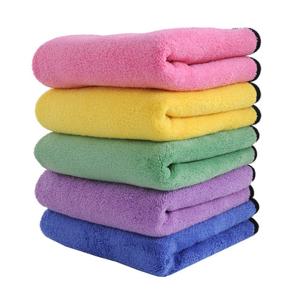 Car wash towel thickened large absorbent coral fleece car towel double-sided quick-drying car cleaning car wash towel - image 5