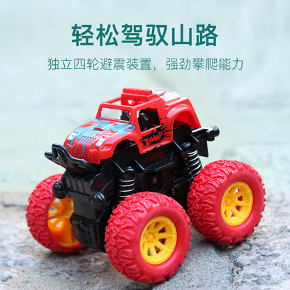 Children's toy excavator inertia four-wheel drive stunt off-road vehicle boy toy car children stall stall wholesale - image 3