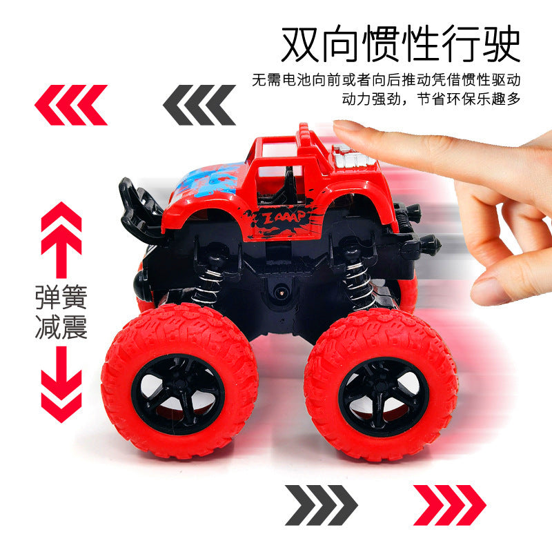 Children's toy excavator inertia four-wheel drive stunt off-road vehicle boy toy car children stall stall wholesale - image 4