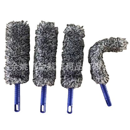 Car wash brush cross-border arbitrary bending microfiber tire brush car details brush cleaning duster steel wheel hub brush - image 1
