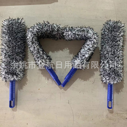 Car wash brush cross-border arbitrary bending microfiber tire brush car details brush cleaning duster steel wheel hub brush - image 3