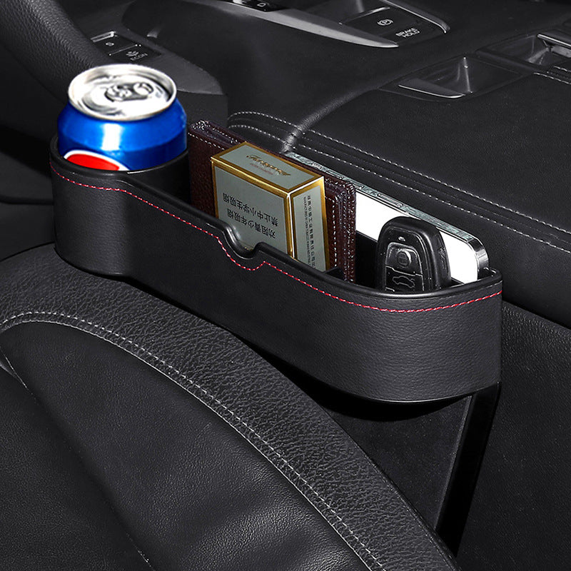Car Seat Gap Storage Box Armrest Box Gap Filler Storage Bag Car Storage Box Pressure-Resistant Leather Hanging Type - image 2