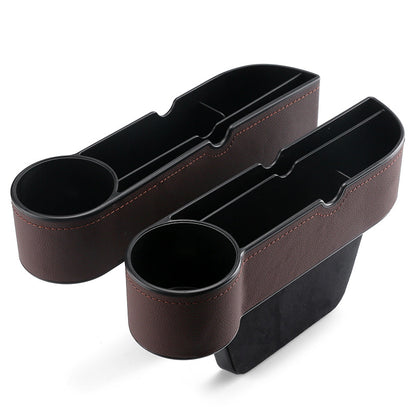 Car Seat Gap Storage Box Armrest Box Gap Filler Storage Bag Car Storage Box Pressure-Resistant Leather Hanging Type - image 4