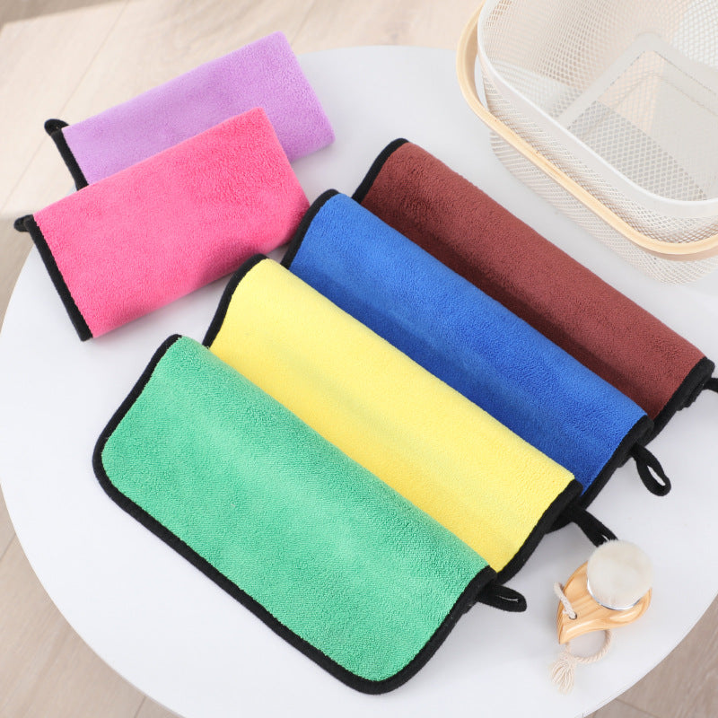 Wholesale Two-Color Double-Sided Car Wash Towel Coral Fleece Car Cleaning Microfiber Cloth Thickened Absorbent Cleaning Towel - image 2