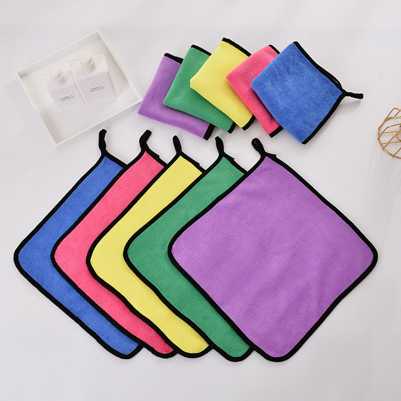 High Density Coral Fleece Car Wash Towel Car Washing Towel Household Kitchen Cleaning Towel Double-sided Quick-drying Towel Automotive Supplies - image 1