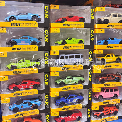 Color Box-Packed Realistic 1:36 Alloy Car Model Pull-Back Open-Door Sports Car Toy Off-Road Vehicle Decoration Children's Gift - image 1